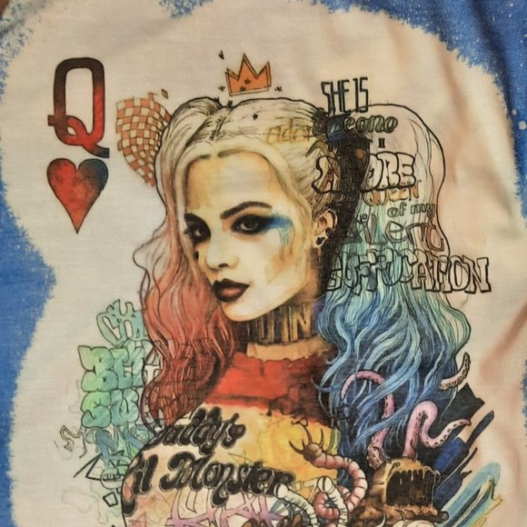 New-Large Unisex, Gildan, color Heather Royal Blue -Bleached SublimatedT-Shirt - Picture 2 of 4